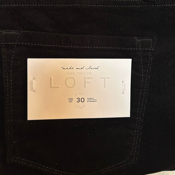NWT - LOFT Curvy Straight Corduroy Pants - Size 10 T - Picture 3 of 3